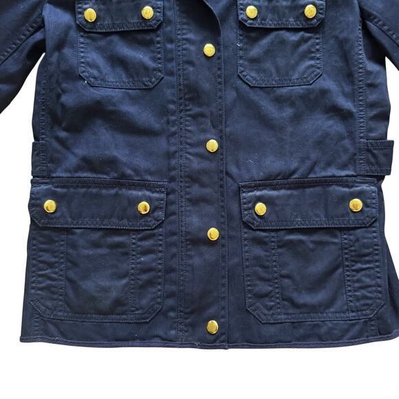 J. Crew Jacket Womens XS Relaxed Boyfriend Field Utility Pockets Gold Buttons - Picture 2 of 16